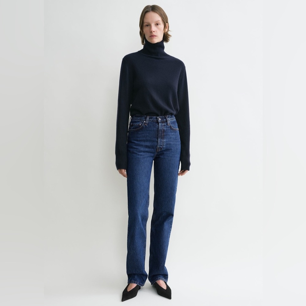 TOTEME Classic cut denim full length dark blue